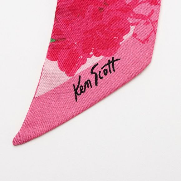 Gucci X Ken Scott Silk Floral Neck Bow Scarf - Picture 5 of 5